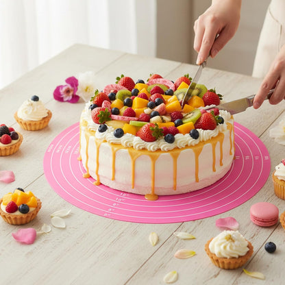 3 Pcs Round Silicone Baking Mat, 12 Inch (30cm), Reusable Non-Stick