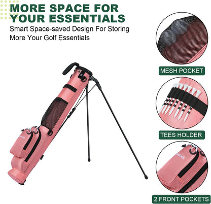 Lightweight Golf Bag for Men – Easy to Carry Golf Clubs Bag with Shoulder Strap,Pitch n Putt Golf Stand Bag for Driving Range,Par 3 and Executive Courses - Fit Up to 8 Clubs