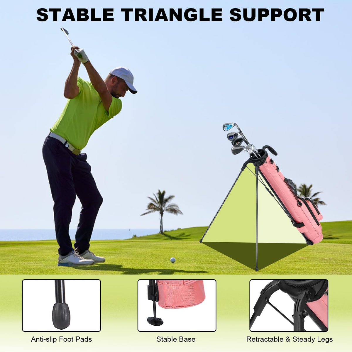 Lightweight Golf Bag for Men – Easy to Carry Golf Clubs Bag with Shoulder Strap,Pitch n Putt Golf Stand Bag for Driving Range,Par 3 and Executive Courses - Fit Up to 8 Clubs