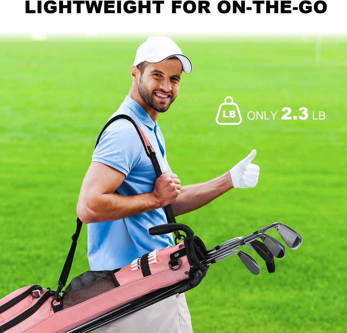 Lightweight Golf Bag for Men – Easy to Carry Golf Clubs Bag with Shoulder Strap,Pitch n Putt Golf Stand Bag for Driving Range,Par 3 and Executive Courses - Fit Up to 8 Clubs