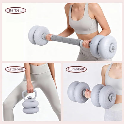 3-in-1 Adjustable Dumbbell Set 13/18/22/35LB, Barbell & Kettlebell