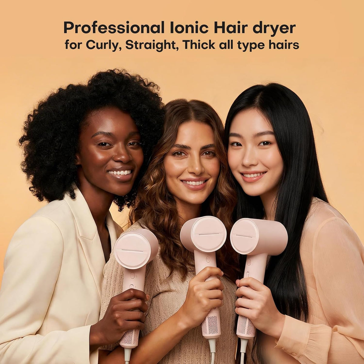 High Speed Hair Dryer, Billion Plasma Ions Better Frizz Reduce and Hair Protect, Ionic Blow Dryer Ultra Fast Drying, Low Noise & Lightweight Hair Dryer for Women, Heat-Control Blow Dryer for Travel