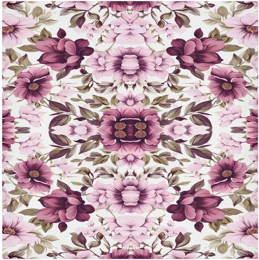ALAZA Pink Flowers Spring Cloth Napkins Dinner Napkins 1 Piece,Reusable Table Napkins Washable Polyester Fabric for Cocktail Party Holiday Wedding Home Decorative