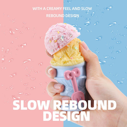 Handmade taba ice Cream Squishy - Ultra-Soft Food-Grade Silicone Squeeze Kids Toys& Adults, Perfect Fidget Toys for Stress Relief, Sensory Play, and Kids Party Favors