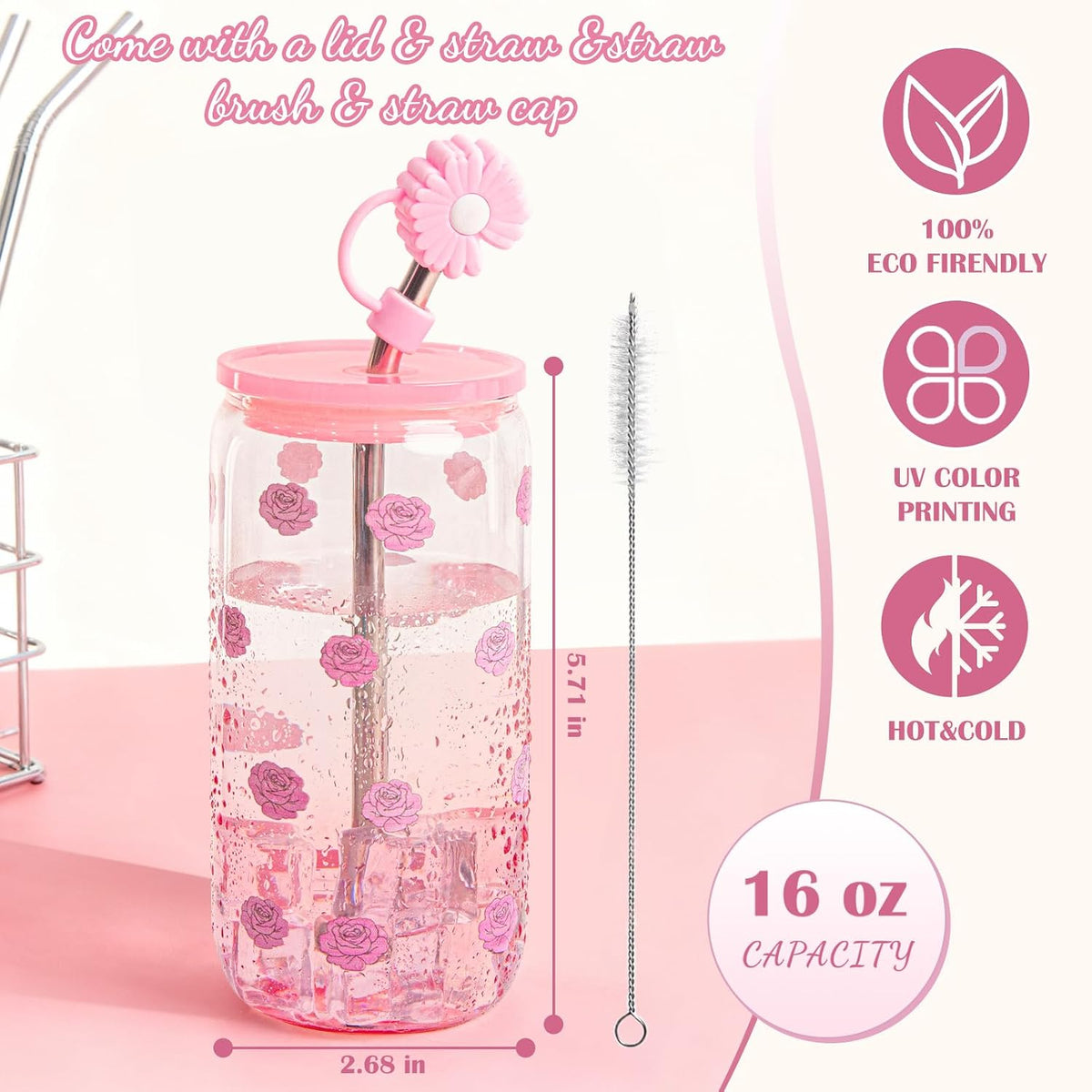 Birthday Gifts for Women Teen Girls, Unique Happy Graduation Gift Baskets for Her, Thank You Teacher Self Care Get Well Present Set, 14pcs Cute Rose Box Girlfriend Wife Sister Coworker(Pink)