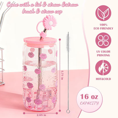 Birthday Gifts for Women Teen Girls, Unique Happy Graduation Gift Baskets for Her, Thank You Teacher Self Care Get Well Present Set, 14pcs Cute Rose Box Girlfriend Wife Sister Coworker(Pink)