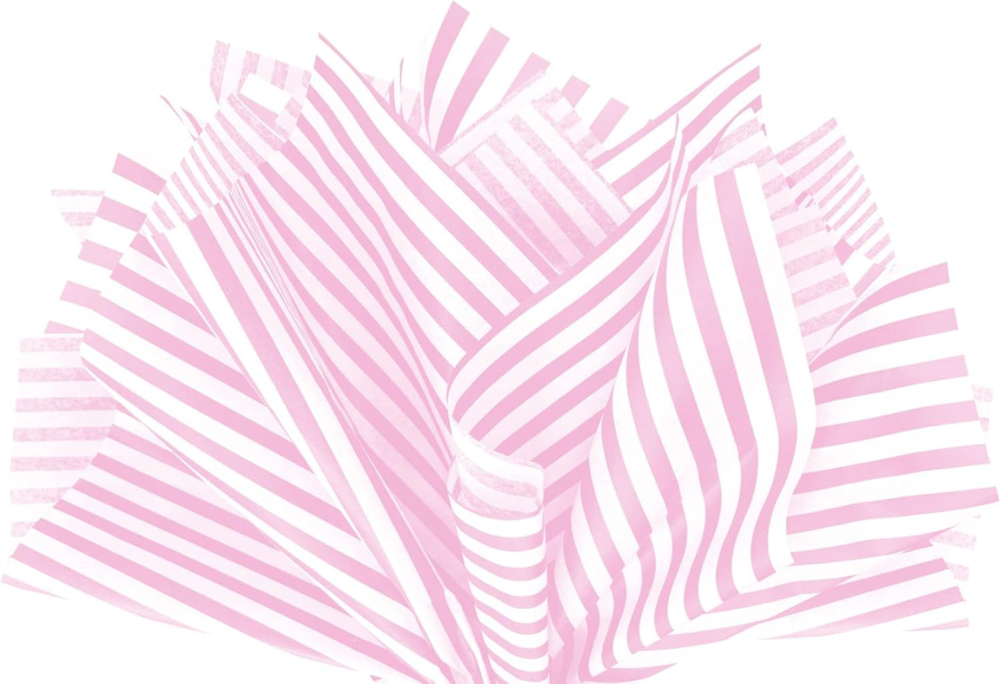 Light Pink Pin Stripe Print Gift Wrap Tissue Paper Size: 15 Inch X 20 Inch | Count: 100 Sheets | Color: Light Pink Pin Stripe