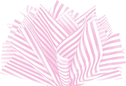 Light Pink Pin Stripe Print Gift Wrap Tissue Paper Size: 15 Inch X 20 Inch | Count: 100 Sheets | Color: Light Pink Pin Stripe