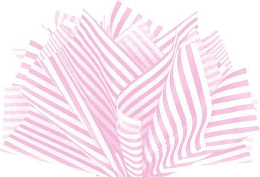 Light Pink Pin Stripe Print Gift Wrap Tissue Paper Size: 15 Inch X 20 Inch | Count: 100 Sheets | Color: Light Pink Pin Stripe