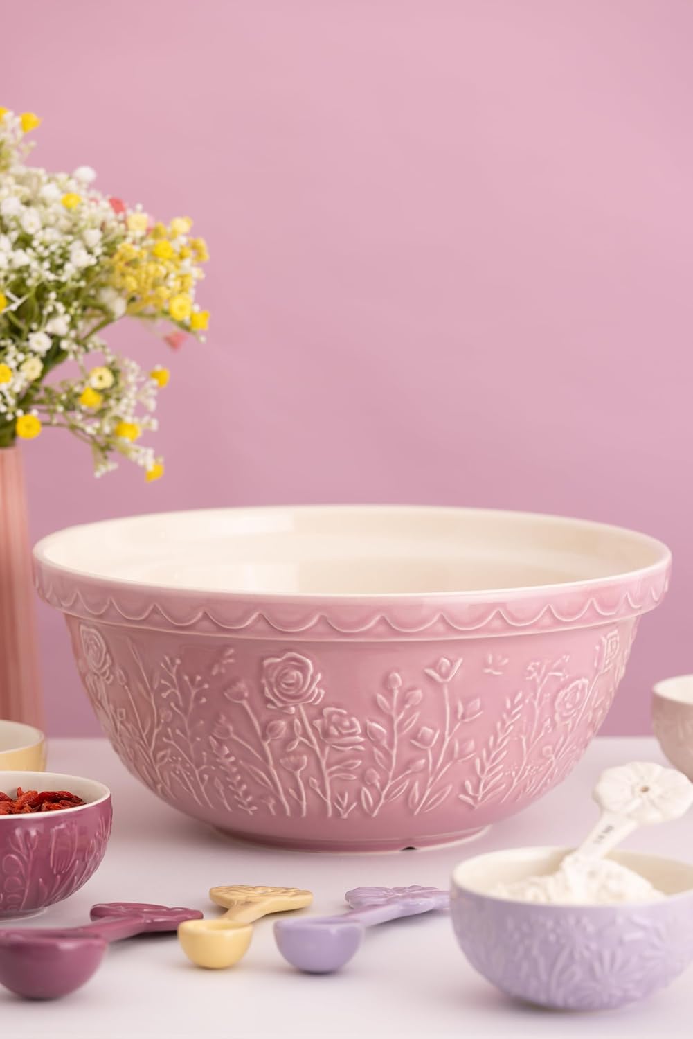 In The Meadow S12 (4.25 Qt) Mixing Bowl | Rose (Pink)