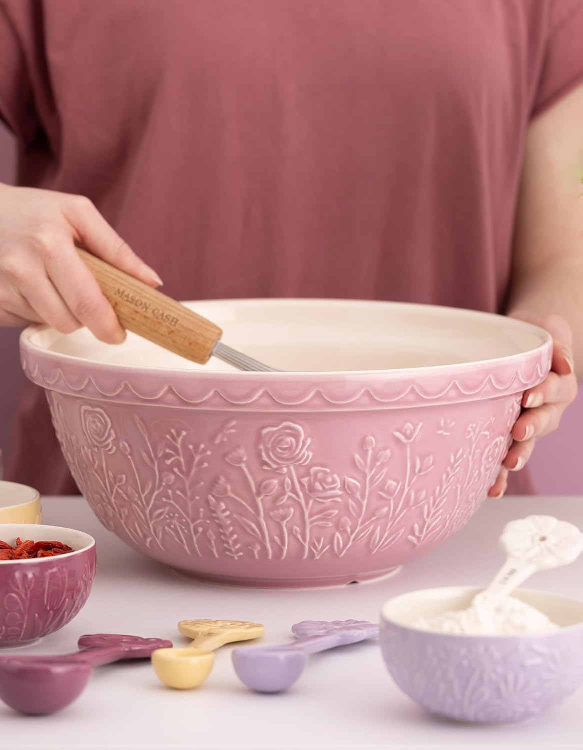 In The Meadow S12 (4.25 Qt) Mixing Bowl | Rose (Pink)