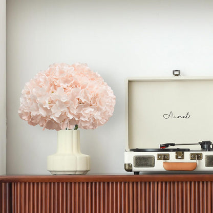 Hydrangea Artificial Flowers, 10Pcs Blush Pink Hydrangea Head with Stem