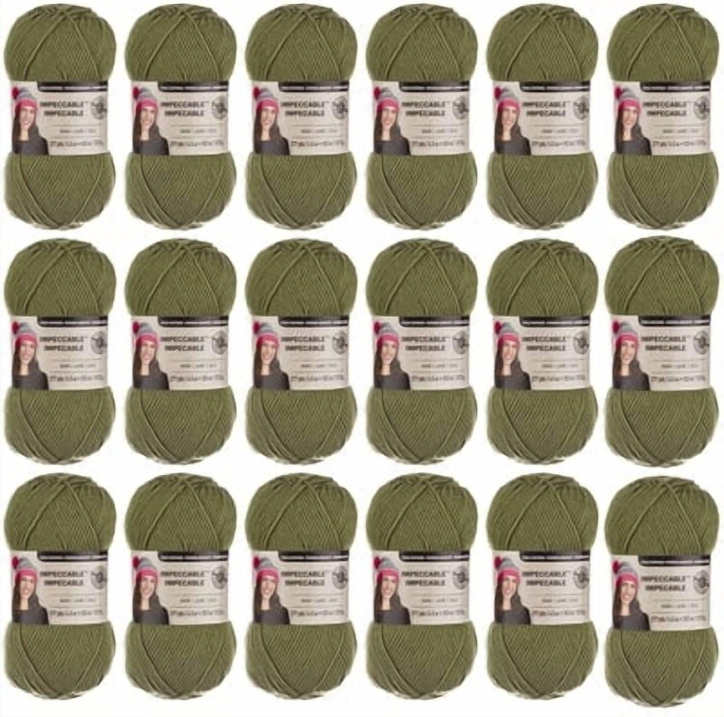 Peach Pink Impeccable Solid Yarn – Medium Weight Yarn for Knitting, Crochet, Weaving, Arts & Crafts, 18 Pack