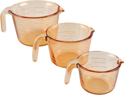 Glass Measuring Cups - Ideal for Cooking and Baking, Yellow