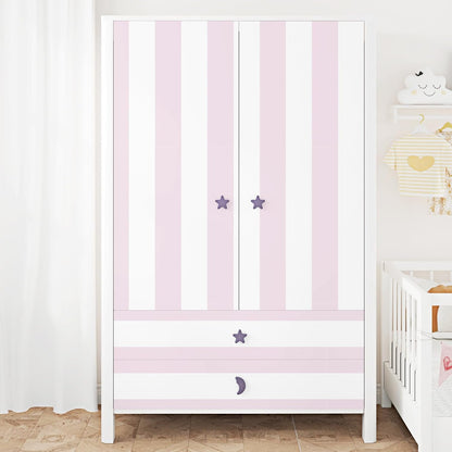 Pink Stripe Wallpaper Peel and Stick Thick Geometric Wall Paper