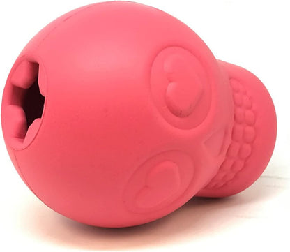 MuttsKickButt Magnum Skull – Dog Treat Dispenser & Chew Toy Made in USA from Our Most Durable Non-Toxic, Pet-Safe, Food Safe Natural Rubber for Mental Stimulation, Problem Chewing, & More