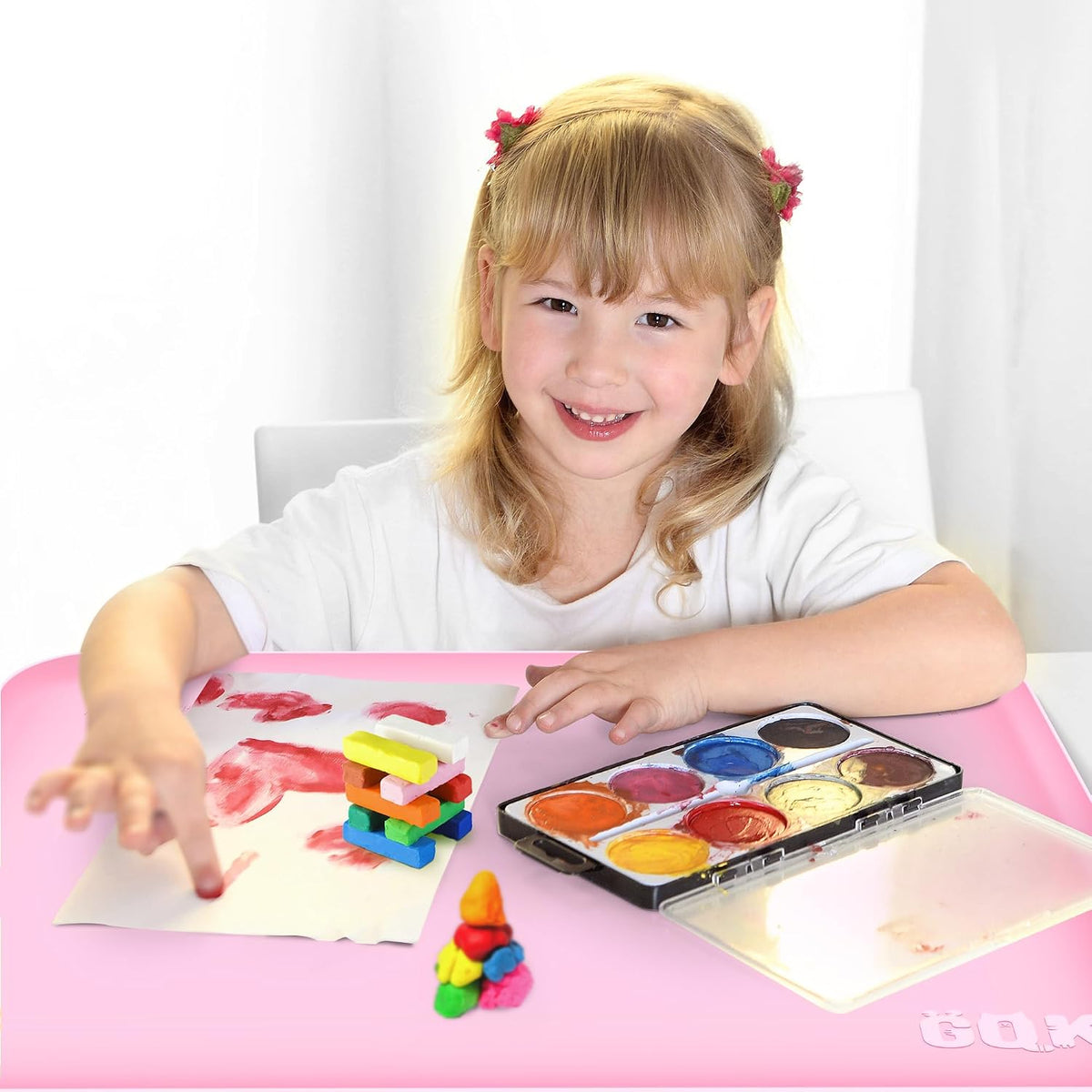 Silicone Art Mat for Crafts with Raised Sides to Stay Tidy, 24" x 16"