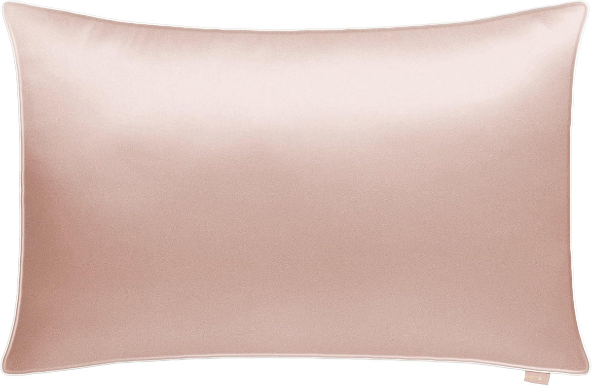 Silky Satin Pillowcase with Zipper – Peony