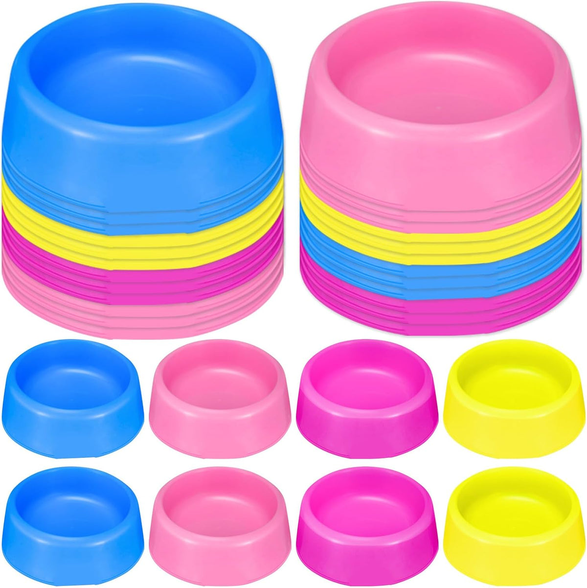 24 Pcs Plastic Puppy Dog Bowls Pet Birthday Party Supplies Reusable