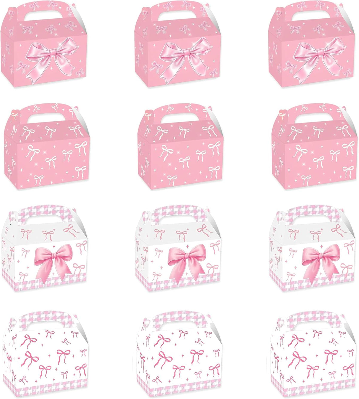 12Pack Party Treat Boxes, Pink