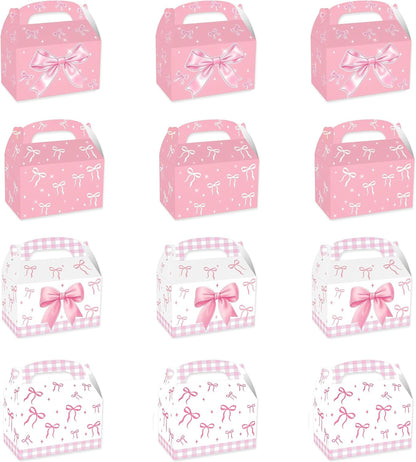 12Pack Party Treat Boxes, Pink