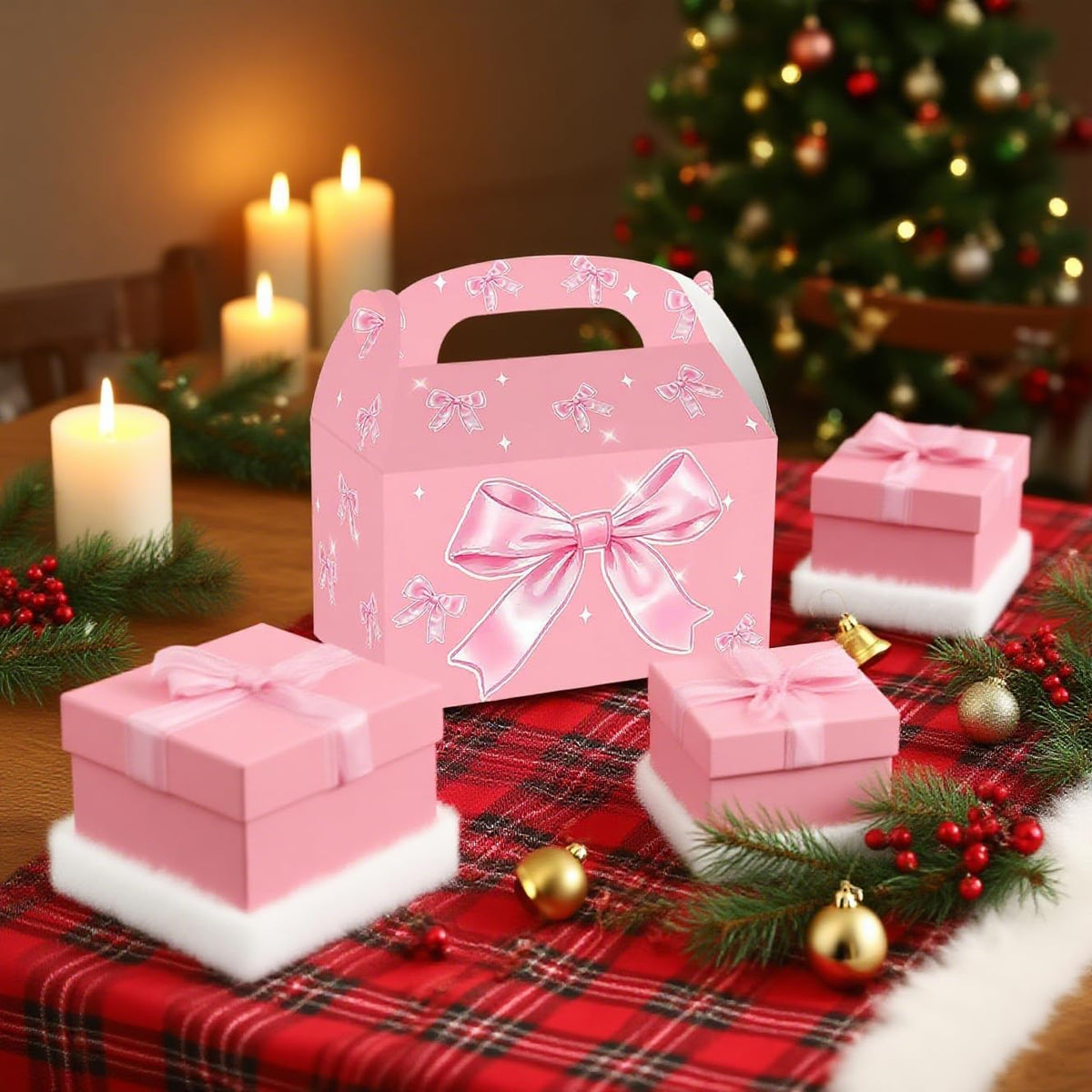 12Pack Party Treat Boxes, Pink