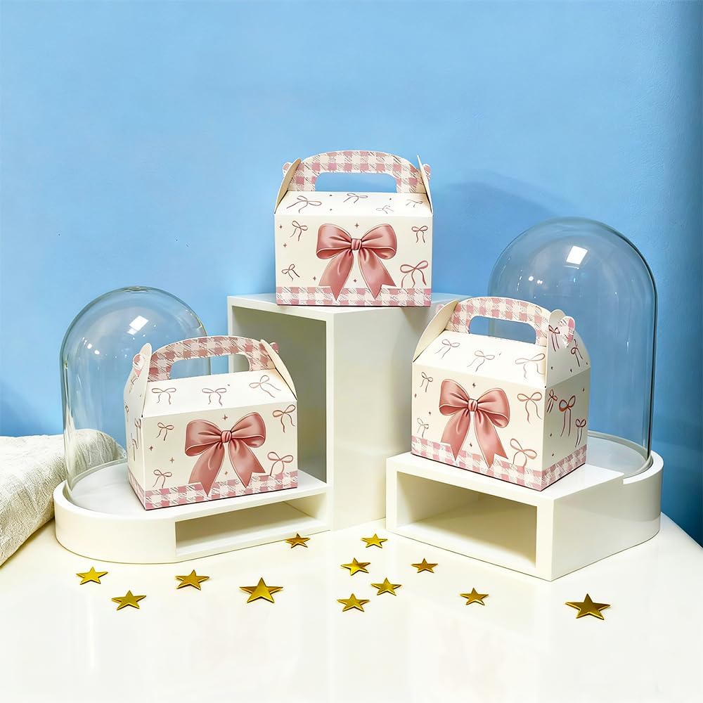 12Pack Party Treat Boxes, Pink