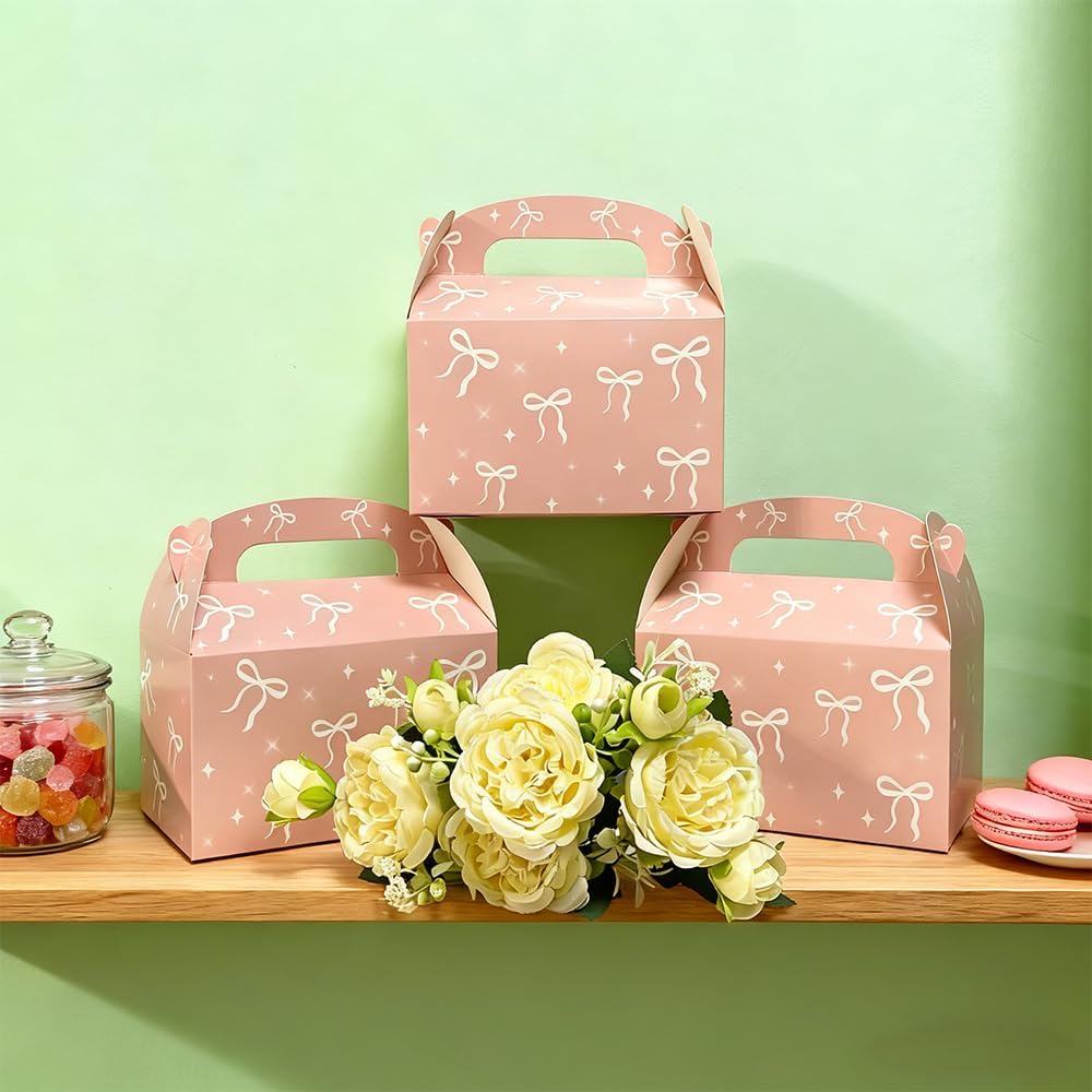 12Pack Party Treat Boxes, Pink