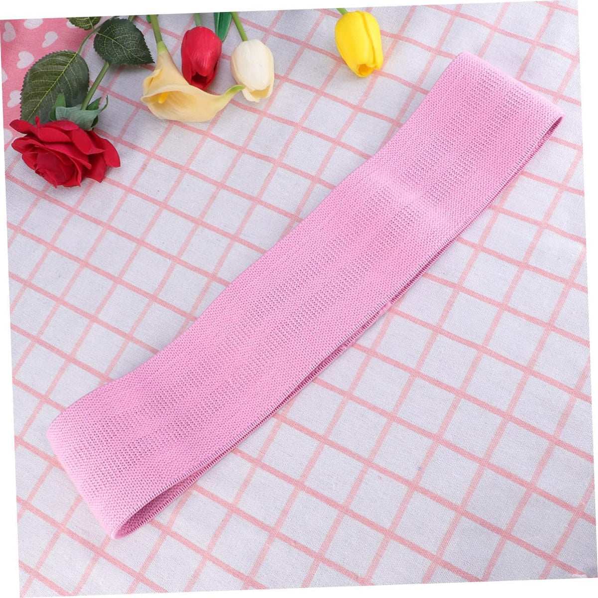 Pink Women S Hip Elastic Resistance Band for Glute Activation and Leg Workout Non-Slip Booty Builder for Squats Hip Thrusts and Fitness Training