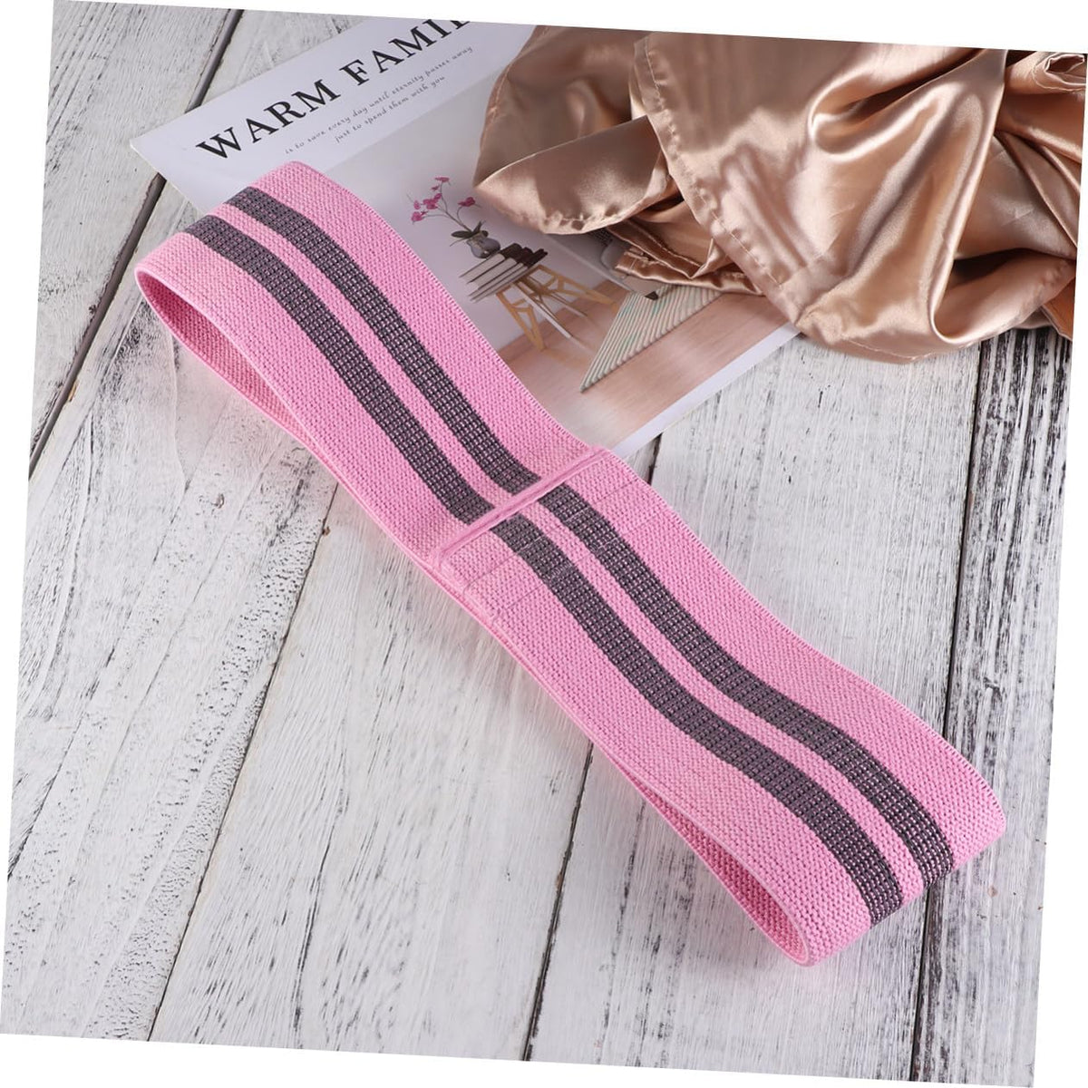 Pink Women S Hip Elastic Resistance Band for Glute Activation and Leg Workout Non-Slip Booty Builder for Squats Hip Thrusts and Fitness Training