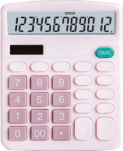 YOUHO Pink Office Desk Calculator, 12-bit