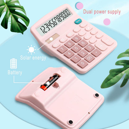 YOUHO Pink Office Desk Calculator, 12-bit
