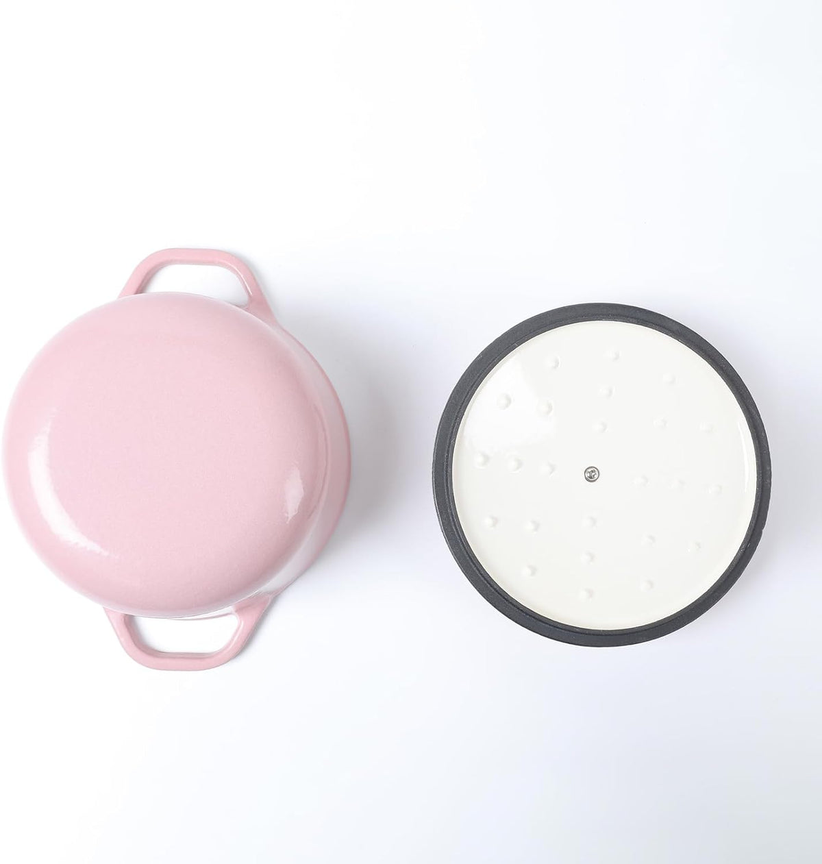 Enameled Cast Iron 3-Quart Dutch Oven Pink…