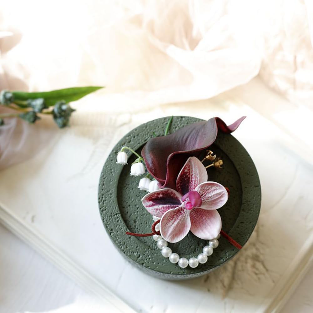 2 Pieces Corsage and Boutonniere Set, Black Red+Pink (X2-LL)
