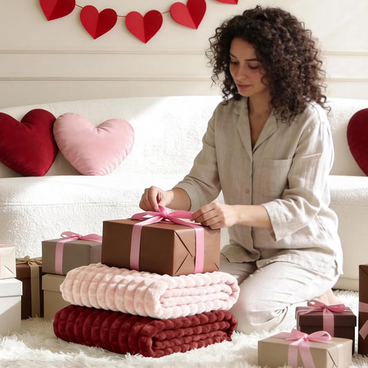 3D Checked Pink Fleece Throw Blanket for Couch, 50x60 Inches