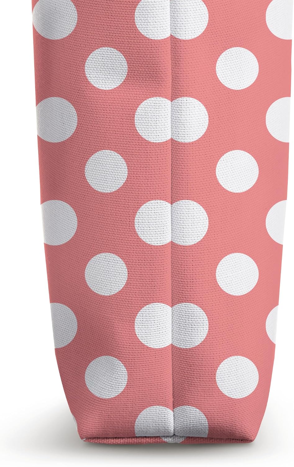 Polka Dot Pastel Peach Pink White, Women Girls Polka Dots Tote Bag