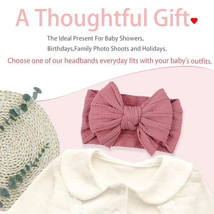 Handmade Nylon Baby Girl Headband Bows for Baby Kid Pink Mix3Pcs