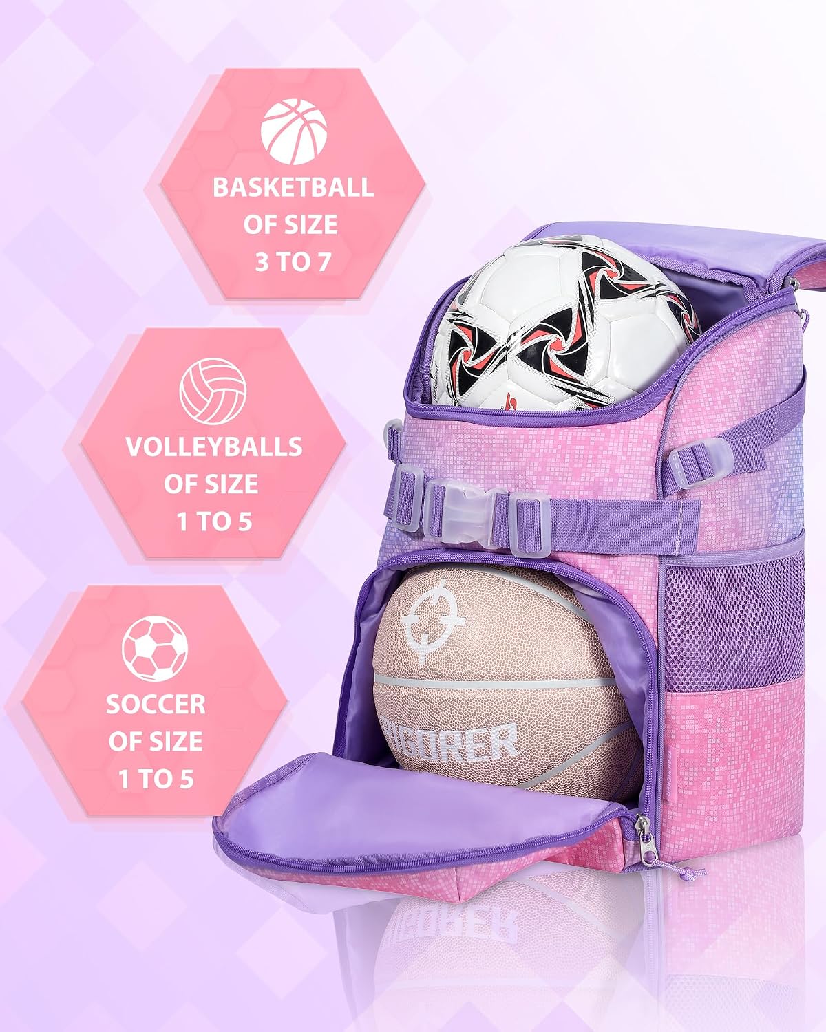 Basketball Backpack Women Fit Soccer Volleyball Baseball Football Sports Backpack Training Equipment Bag for Team