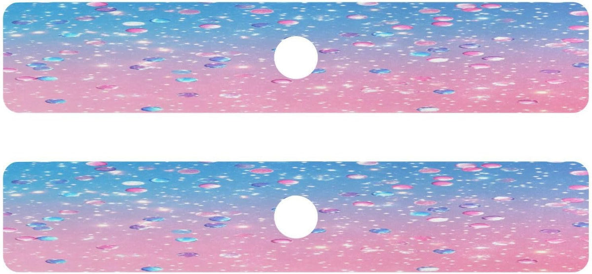 Cute Light Pink Blue Gradient Flashing Glitter Faucet Drying mat Silicone Kitchen Faucet Mat Sink Splash Guard Drip Catcher Dish Soap Sponge Holder for Guard Bathroom Farmhouse M