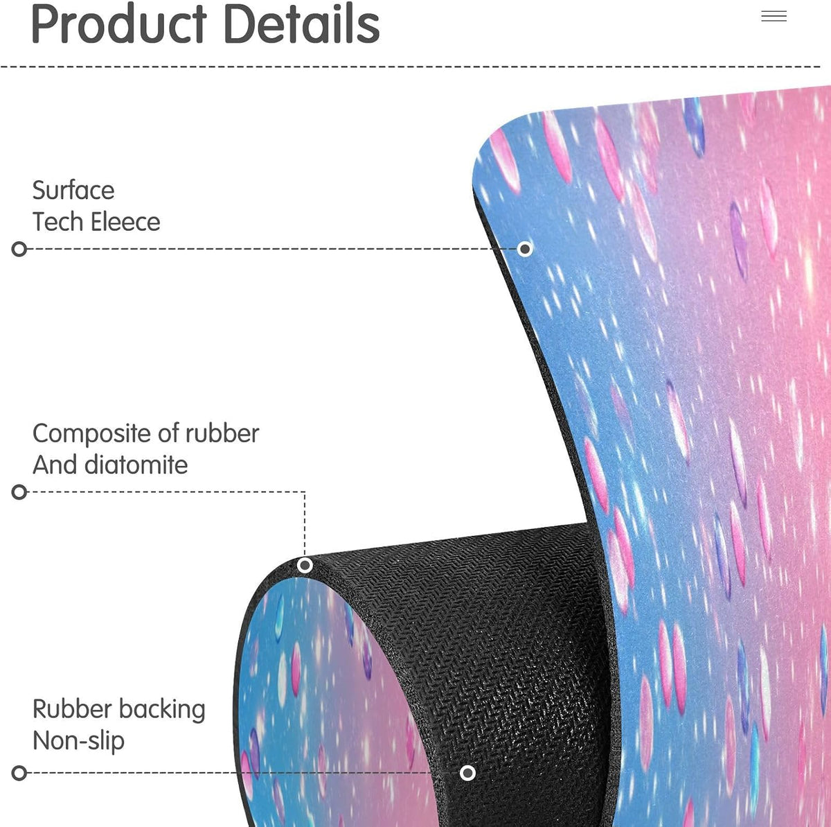 Cute Light Pink Blue Gradient Flashing Glitter Faucet Drying mat Silicone Kitchen Faucet Mat Sink Splash Guard Drip Catcher Dish Soap Sponge Holder for Guard Bathroom Farmhouse M